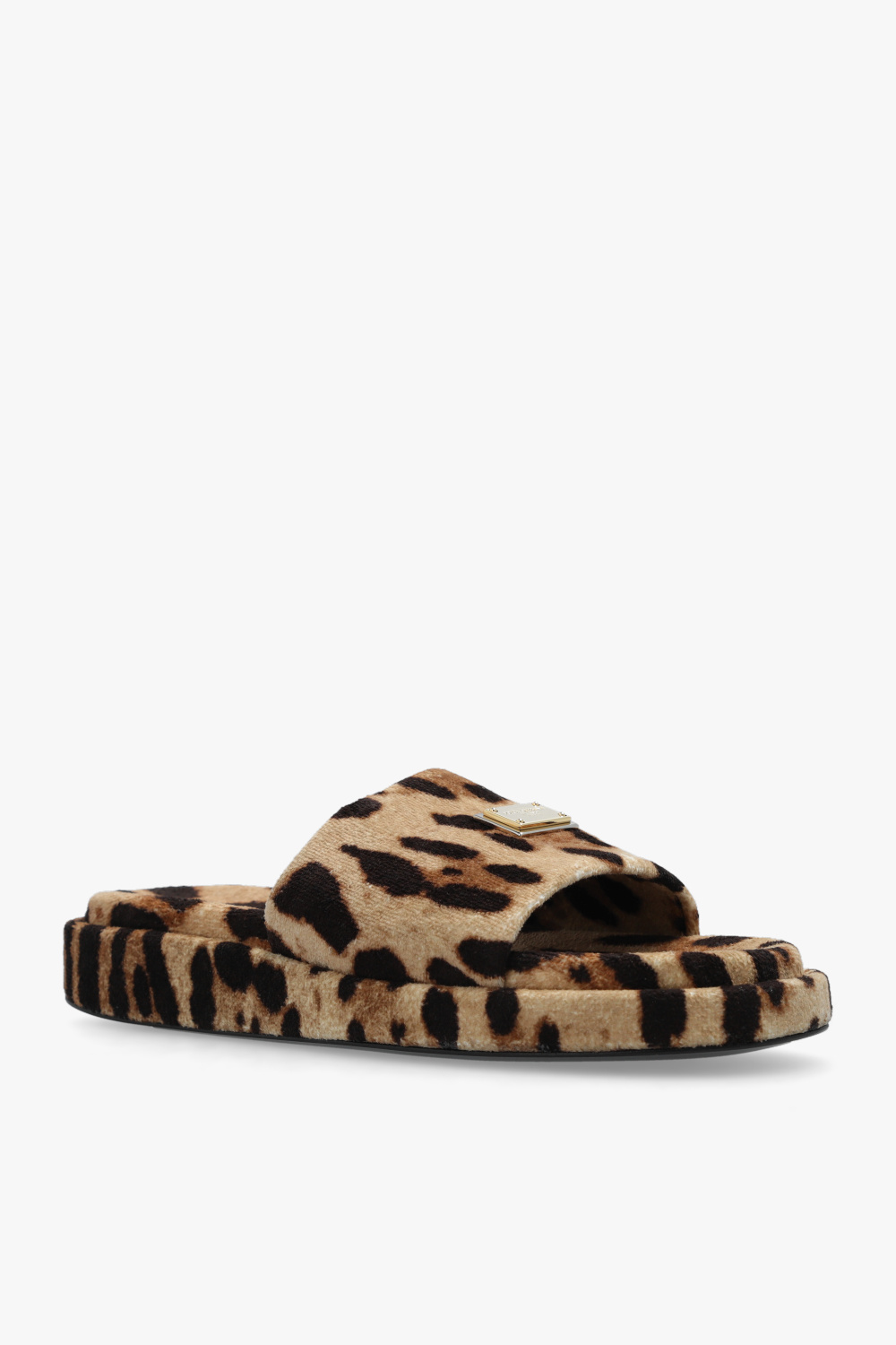 Dolce and gabbana outlet leopard slides